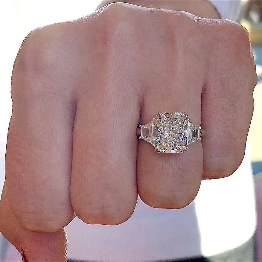 Handmade 5 Ct Radiant Cut Engagement Ring