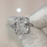 Handmade 6.5 Ct Radiant Cut Engagement Ring