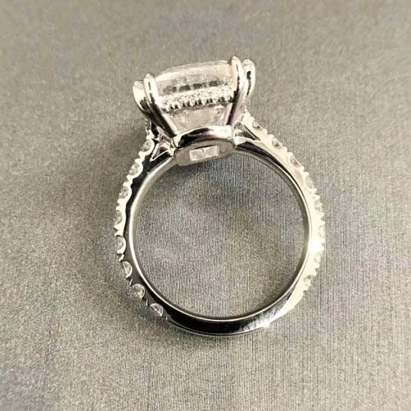 Handmade 6.5 Ct Radiant Cut Engagement Ring