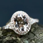 Handmade 3.0 Ct Double Halo Oval Cut Sterling Silver Engagement Ring