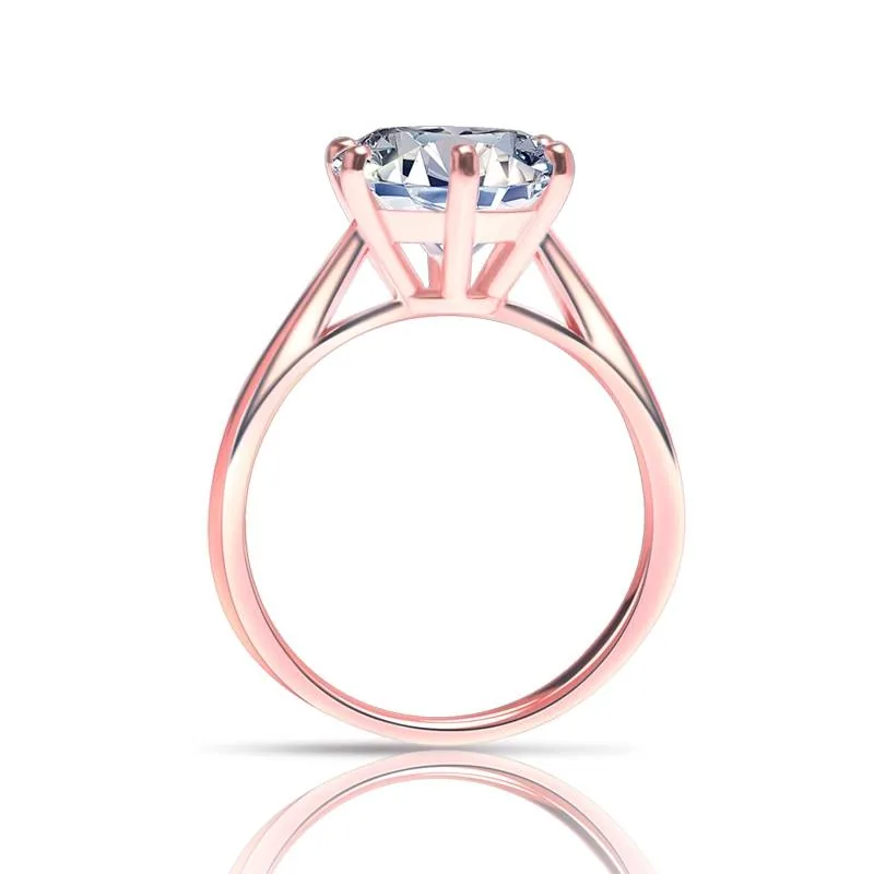 Handmade 3.0 Ct Brilliant Round Cut Solitaire Engagement Ring