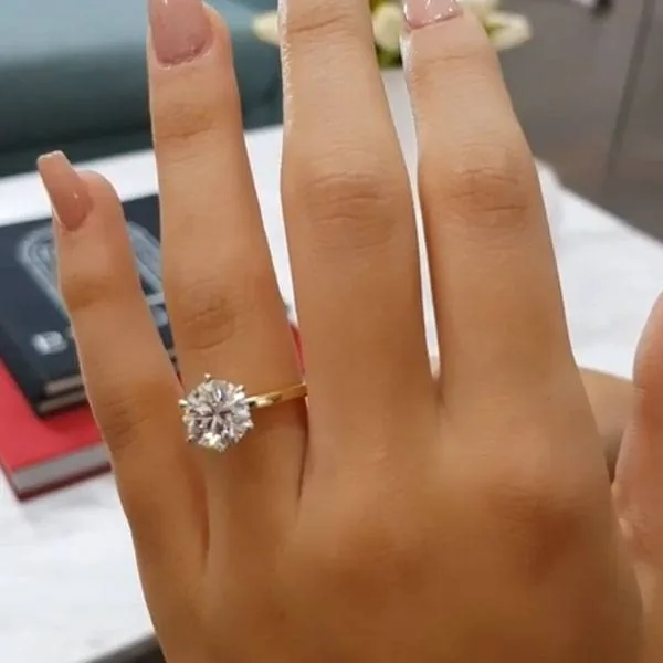 Handmade 3.0 Ct Brilliant Round Cut Solitaire Engagement Ring