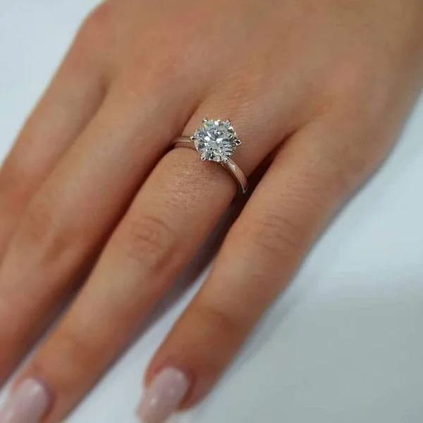 Handmade 3.0 Ct Brilliant Round Cut Solitaire Engagement Ring