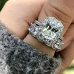 Handmade 2 Ct Radiant Cut With Halo Band