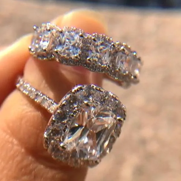 Handmade 2 Ct Radiant Cut With Halo Band