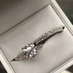 Handmade 1.5 Ct Classic Brilliant Cut Sterling Silver Ring Set