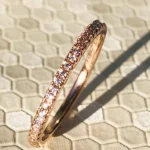 Handmade 2 Ct Halo Cushion Cut With Brilliant Cut Eternity Band