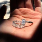 Handmade Gorgeous 2 CT Emerald Cut Ring Set