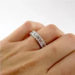Handmade Gorgeous 2 CT Emerald Cut Ring Set