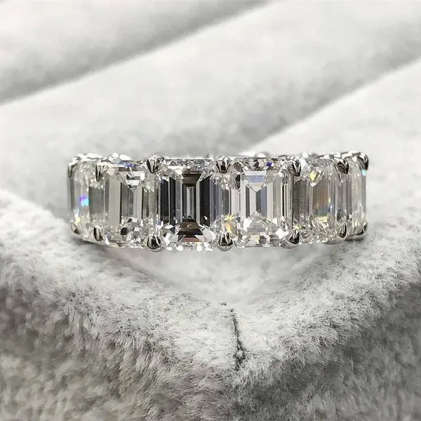 Handmade Cushion Cut 925 Sterling Silver Ring Set