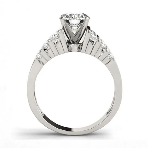 Handmade 1.2 ct Round Cut Sterling Silver Wedding Set