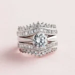 Handmade Round Ring Set With 2 Bands 4.35 CTW