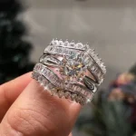 Handmade Round Ring Set With 2 Bands 4.35 CTW