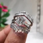 Handmade Round Ring Set With 2 Bands 4.35 CTW