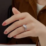 Handmade Radiant Ring Set With One Band Ring