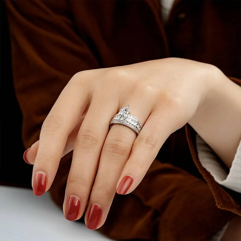 Handmade 1.5 ct Marquise Cut Engagement Ring