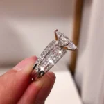 Handmade 1.5 ct Marquise Cut Engagement Ring