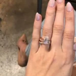 Handmade 1.35ct Pear cut Ring Set in Rose Gold Tone