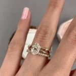 Handmade 3CT Oval Cut Stack Ring Set 3pcs