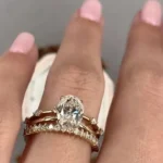 Handmade 3CT Oval Cut Stack Ring Set 3pcs