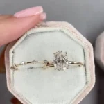 Handmade 3CT Oval Cut Stack Ring Set 3pcs