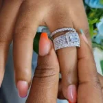 Handmade Princess Cut White Sapphire 925 Sterling Silver Halo Bridal Sets