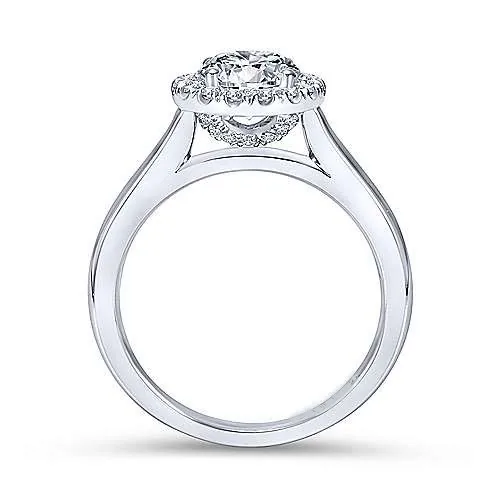 Handmade 2 CT Round Cut Brillant Halo Wedding Set with Matching Band