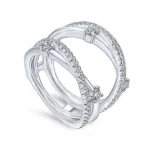 Handmade 2 CT Round Cut Brillant Halo Wedding Set with Matching Band