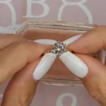 Handmade 2 CT Round Cut Engagement Ring Set