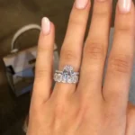 Handmade 3CT Oval Cut Bridal Set in Sterling Silver