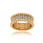 Handmade Yellow Gold Round Cut Solitaire Ring Set