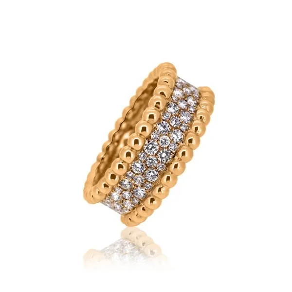 Handmade Yellow Gold Round Cut Solitaire Ring Set