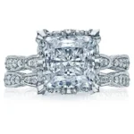 Handmade 3.0CT Princess Cut Royal Pave Wedding Ring Set