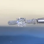 Handmade 1.2Ct Cushion Cut 3D Band Wedding Ring Set