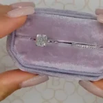 Handmade Halo 3.0 CT Cushion Cut Wedding Ring Set