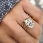 Handmade Yellow Gold 4 CT Oval Cut Wedding Ring Set