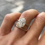 Handmade Yellow Gold 4 CT Oval Cut Wedding Ring Set