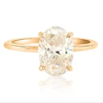 Handmade Yellow Gold 4 CT Oval Cut Wedding Ring Set
